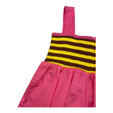 Mariuccia Solid Color Fuchsia Sleeveless Dress For Baby Girl