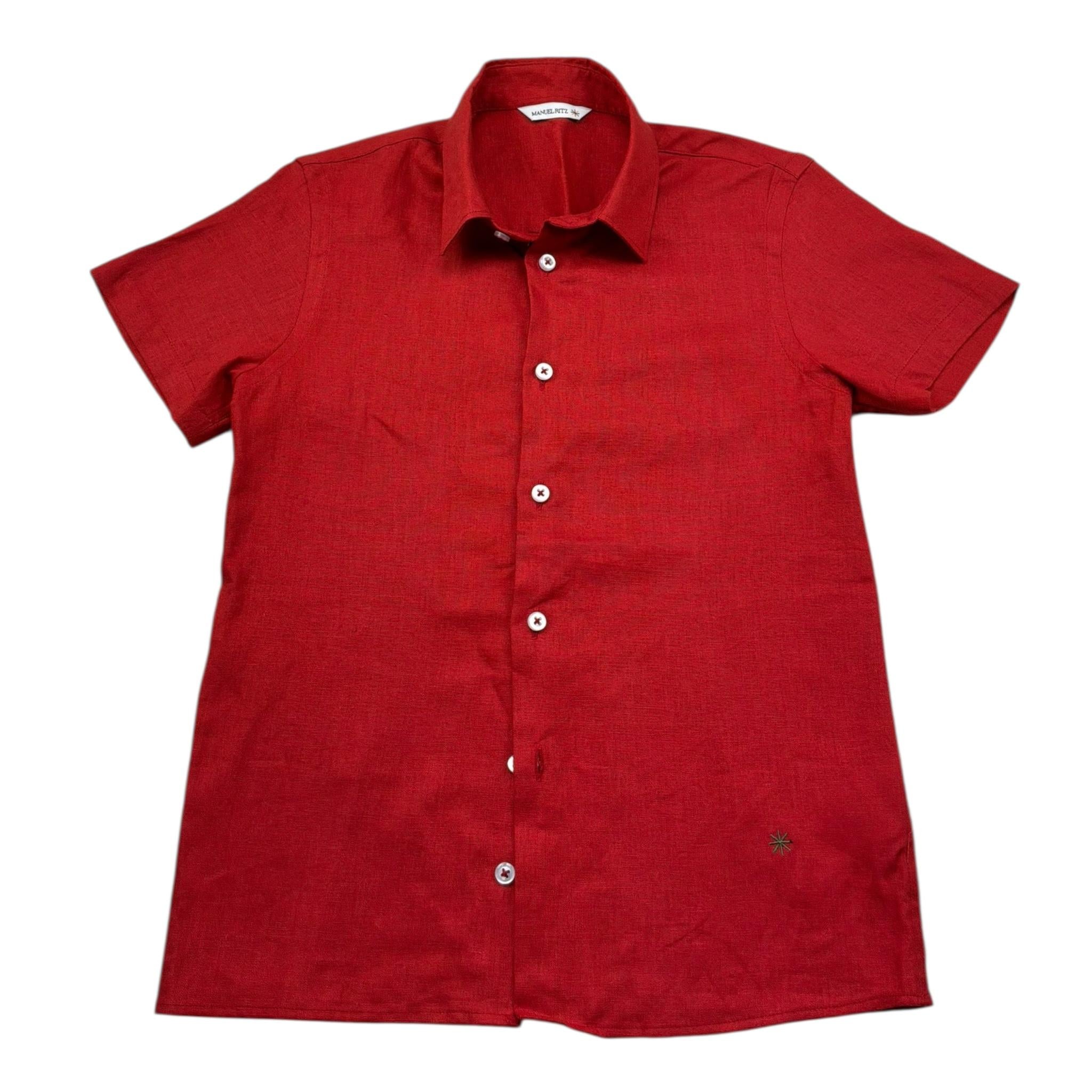 Manuel Ritz Camicia Mezza Manica Tinta Unita per Bambino MR3045 ROSSO MANUEL RITZ 