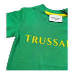 Trussardi T-Shirt Girocollo Tinta Unita con Logo per Neonato TIP24001TS VERDE TRUSSARDI 