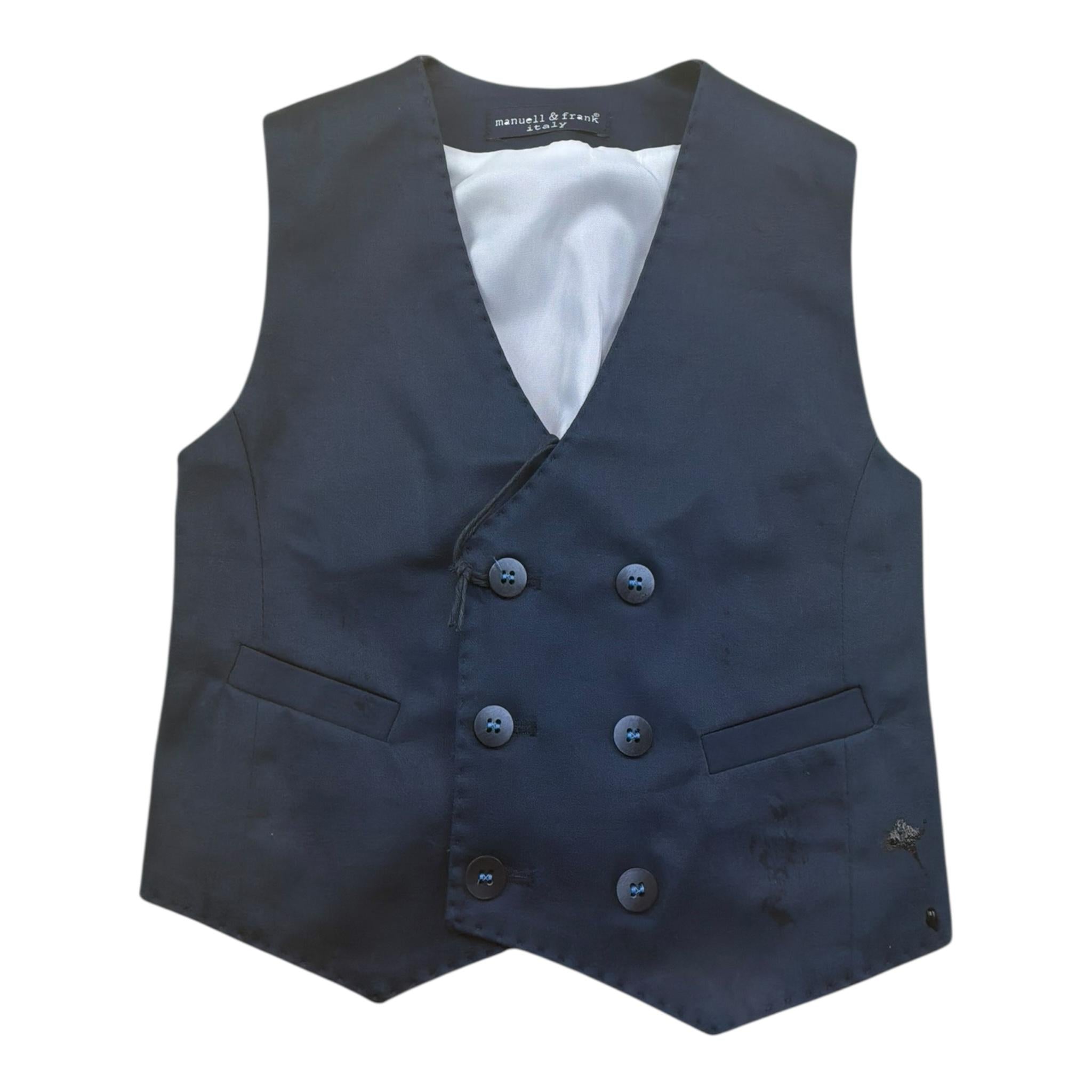 Manuel & Frank Gilet Tinta Unita  per Neonato MF5012B BLU MANUEL & FRANK 