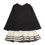 VICOLO abito felpa girocollo tinta unita manica lunga Nero per Bambina 3141V00100 NERO VICOLO 