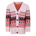 PHILOSOPHY cardigan tinta unita con stampa Rosa per Bambina PFMA004 ROSA PHILOSOPHY 