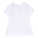 Monnalisa T-Shirt Tinta Unita Girocollo con Stampa  per Bambina 39C604 BIANCO MONNALISA 