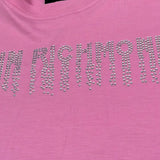 John Richmond T-Shirt Tinta Unita con Brillantini per Bambina RGP26199TS ROSA JOHN RICHMOND 