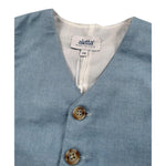 Aletta Gilet Tinta Unita per Neonato M220421 AZZURRO ALETTA 