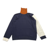 EMANUEL PRIS maglia tricolore collo alto Blu per Bambino EMG7078B BLU EMANUEL PRIS 