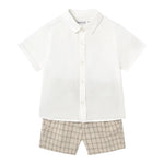 Mayoral Completo 2 Pezzi Camicia-Bermuda per Bambino 1251J BIANCO MAYORAL 