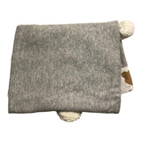 LE BEBE' coperta tinta unita con pon pon Grigio per Neonato LBB4705 GRIGIO LE BEBE' 