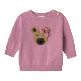 NAME IT maglia girocollo tinta unita con stampa Rosa per Neonata 13233108 ROSA NAME IT 