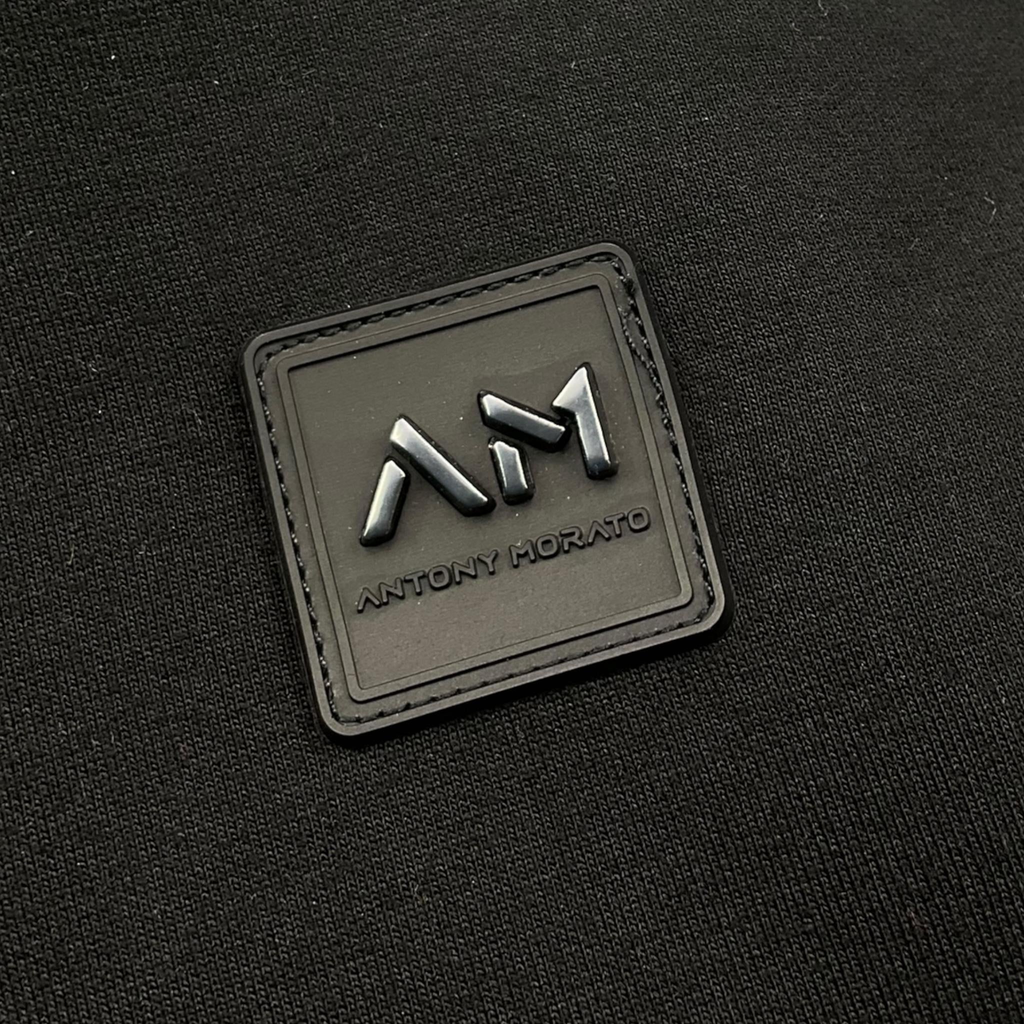 ANTONY MORATO felpa tinta unita con cappuccio e logo Nero per Bambino MKFL00487 NERO ANTONY MORATO 