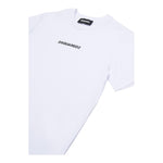 DSQUARED2 t-shirt girocollo tinta unita con stampa logo Bianco per Bambino DQ2478 BIANCO DSQUARED2 