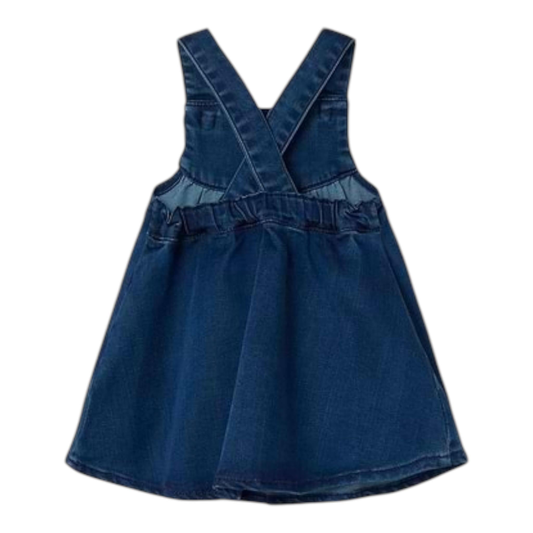 NAME.IT abito in denim tinta unita Blu per Neonata 13238688 BLU NAME.IT 