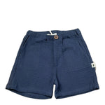 Petit Indi Bermuda Tinta Unita con Elastico In Vita per Neonato SS25BK7532 BLU PETIT INDI 