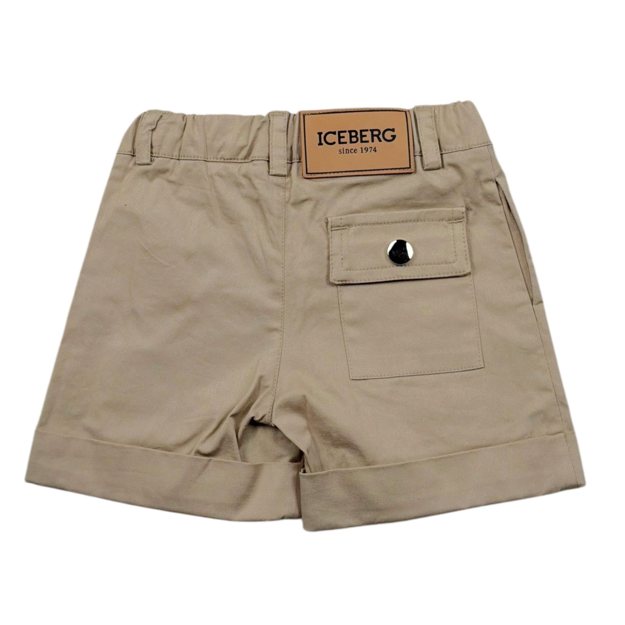 Iceberg Bermuda Tinta Unita con Girovita Regolabile per Neonato BMICE5112B BEIGE ICEBERG 