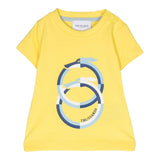 Trussardi T-Shirt Girocollo Tinta Unita con Logo per Neonato TIP23036TS GIALLO TRUSSARDI 