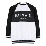BALMAIN cardigan bicolore con profili in contrasto Bianco/nero per Bambino BU4A40 BIANCO/NERO BALMAIN 