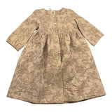 Caffe' D'Orzo Abito Tinta Unita con Ricami per Bambina ZW2A10 BEIGE CAFFE' D'ORZO 