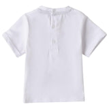 Minibanda T-Shirt Girocollo Tinta Unita con Stampa per Neonato 3B613 BIANCO MINIBANDA 