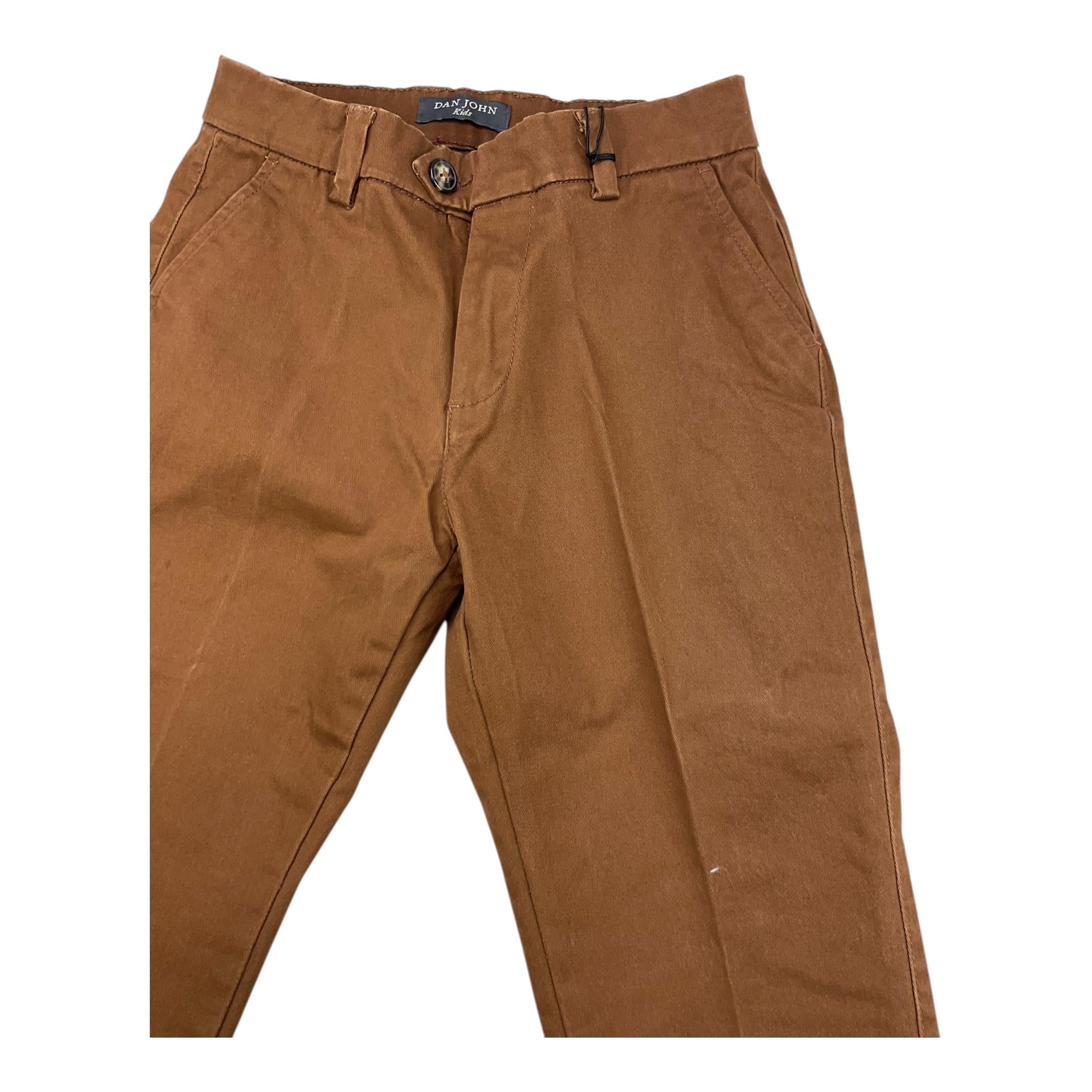DAN JOHN pantalone tinta unita con girovita regolabile Marrone per Bambino PTD5303J MARRONE DAN JOHN 