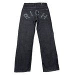 JOHN RICHMOND jeans tinta unita con logo Nero per Bambino RBA25226JE NERO JOHN RICHMOND 