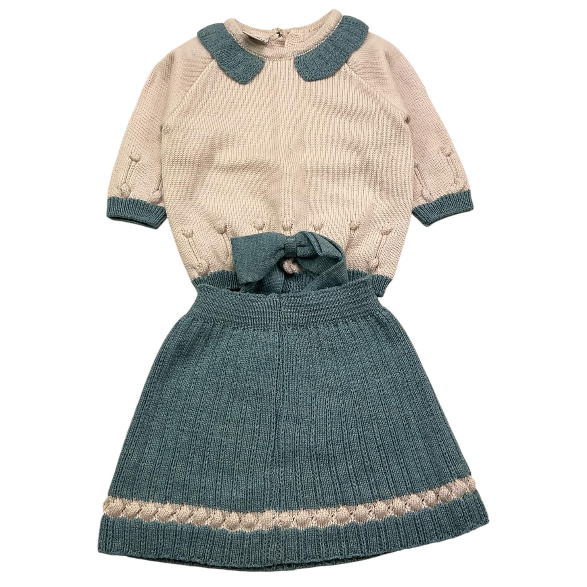 MARLU' completo 2 pezzi maglia-gonna Beige per Neonata IB1952 BEIGE MARLU' 