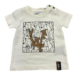 TRUSSARDI t-shirt girocollo tinta unita con stampa in contrasto Panna per Neonato TIA25075TS PANNA TRUSSARDI 