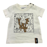 TRUSSARDI t-shirt girocollo tinta unita con stampa in contrasto Panna per Neonato TIA25075TS PANNA TRUSSARDI 