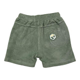 Tartine Et Chocolat Bermuda Solid Color In Green Terry For Newborn