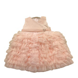 Ninnaoh Abito Giromanica Tinta Unita Giromanica con Tulle per Neonata E24AB44 ROSA NINNAOH 