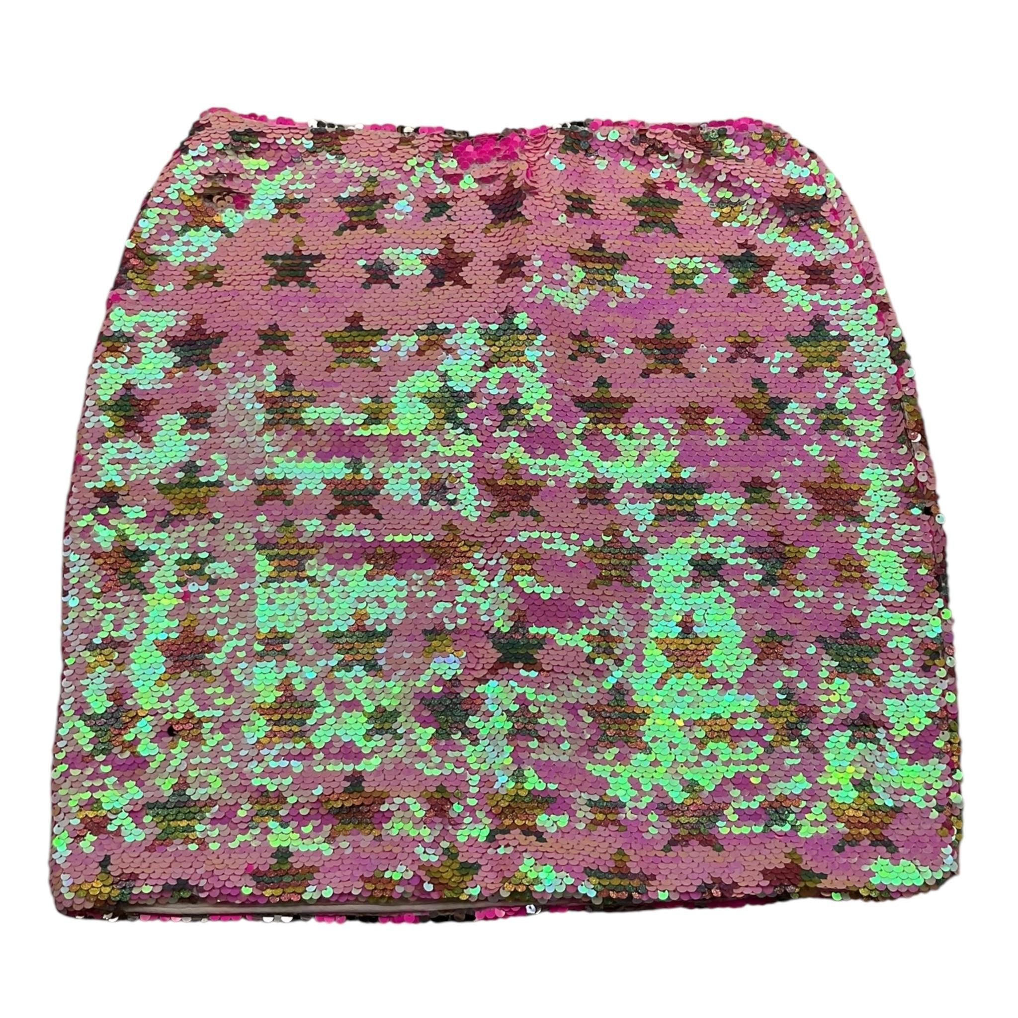 MARC ELLIS gonna tinta unita paillettata Rosa per Bambina JMJSK15730 ROSA MARC ELLIS 