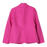 Chloe' Solid Color Jacket With Magenta Buttons For Girls