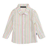 Daniele Alessandrini Long Sleeve Shirt Logo Pattern White for Children