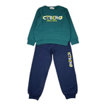 ICEBERG completo tuta 2pz bicolore felpa-pantalone Verde/blu per Bambino CFICE5300NB VERDE/BLU ICEBERG 