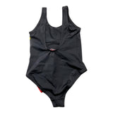 Diesel One Piece Swimsuit Solid Color Logo Black For Girls