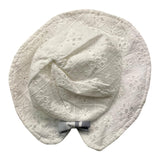Janice White Embroidered Solid Color Baby Hat