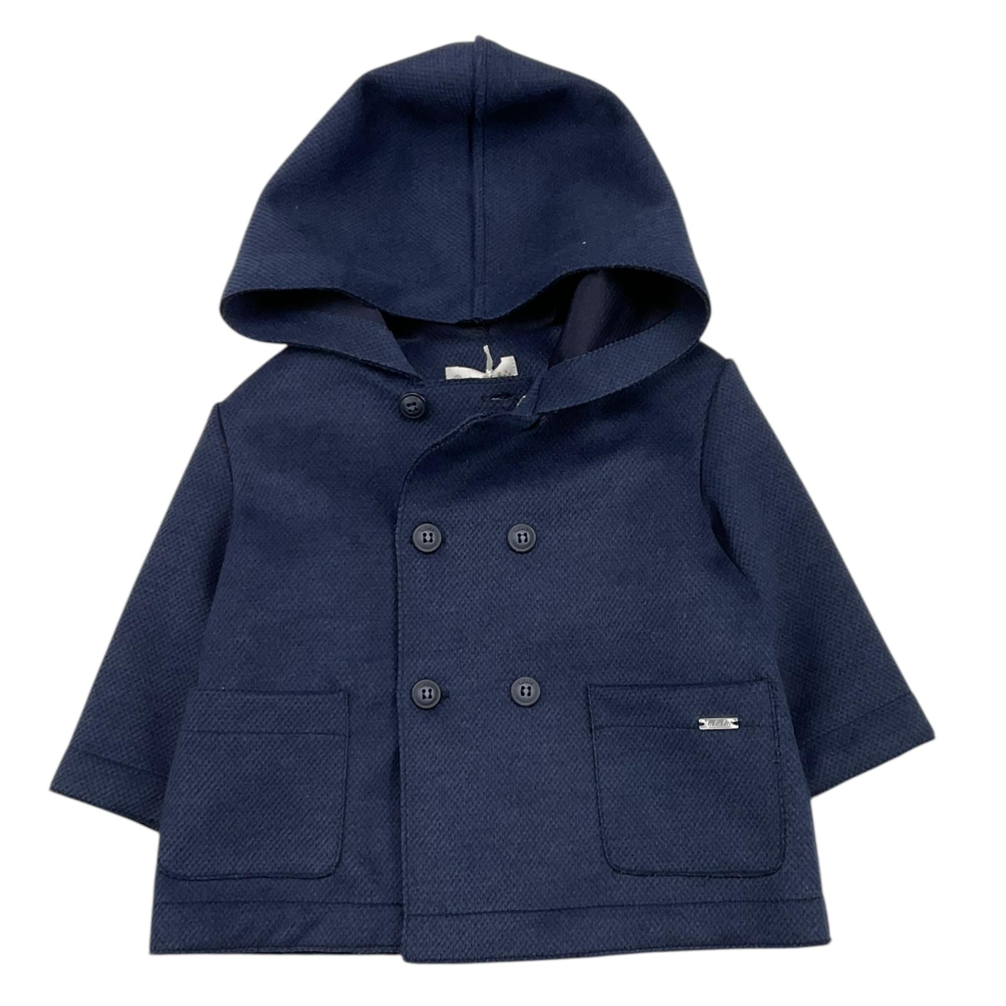 LALALU' cappotto tinta unita cn cappuccio doppiopetto Blu per Neonato GIL3N BLU LALALU' 