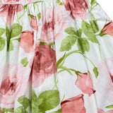 Magil Abito Tinta Unita con Fantasia Fiori per Bambina FN20158 BIANCO MAGIL 