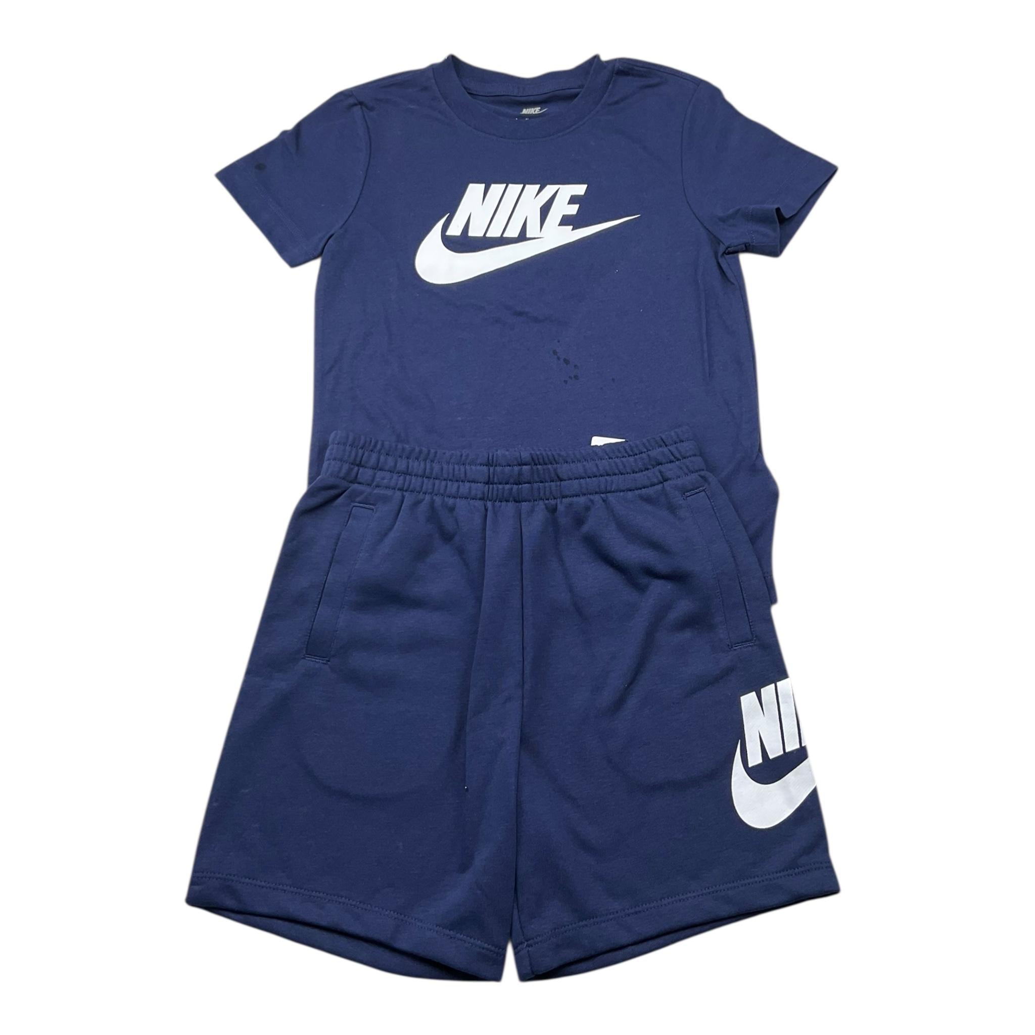 Nike t-shirt tinta unita con stampa per Bambino 86L596 BLU NIKE 