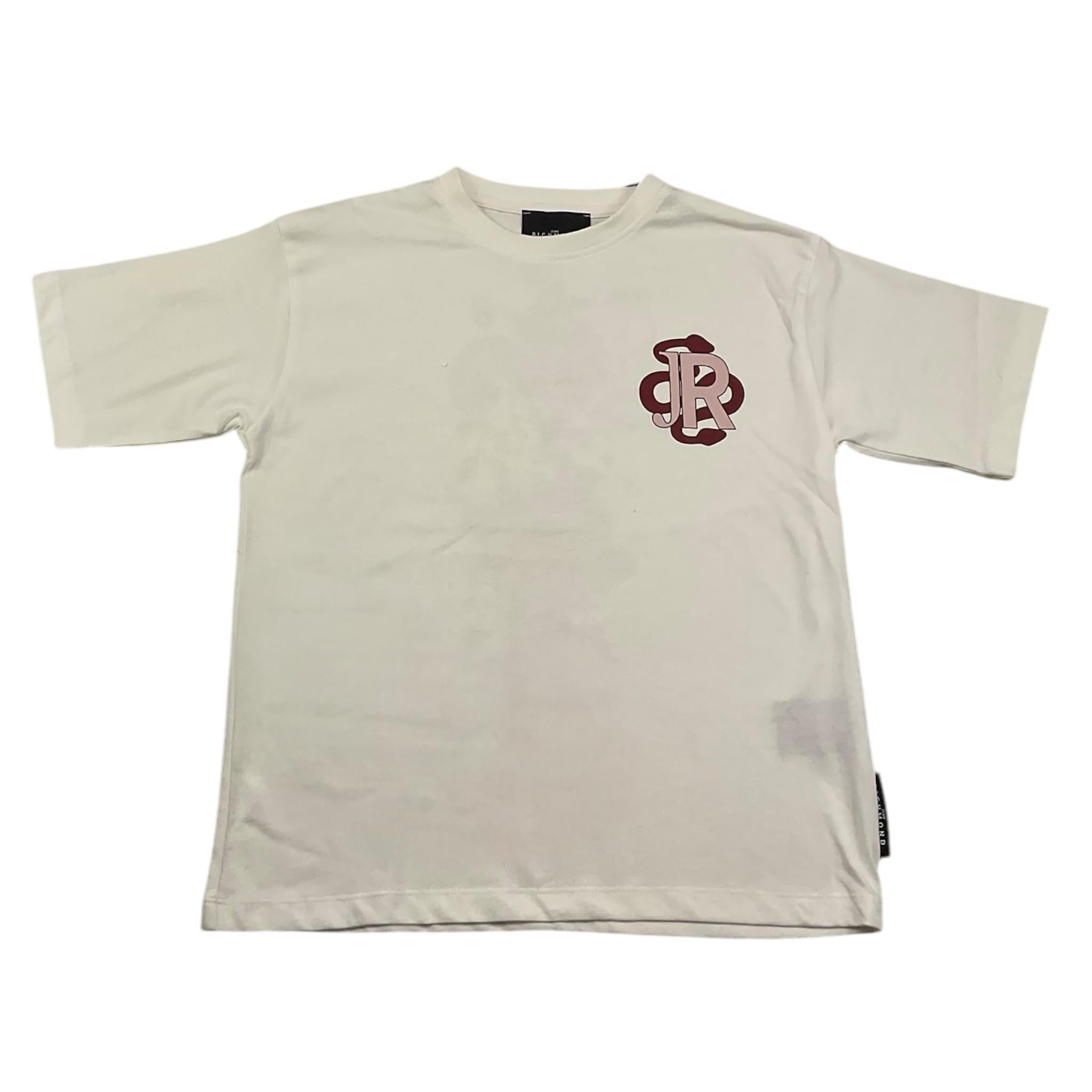 JOHN RICHMOND t-shrit girocollo tinta unita con stampa in contrasto Bianco per Bambina RGA25093TS BIANCO JOHN RICHMOND 