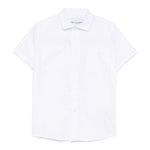 Trussardi Camicia Mezza Manica Tinta Unita con Logo per Bambino TBP25050CA BIANCO TRUSSARDI 