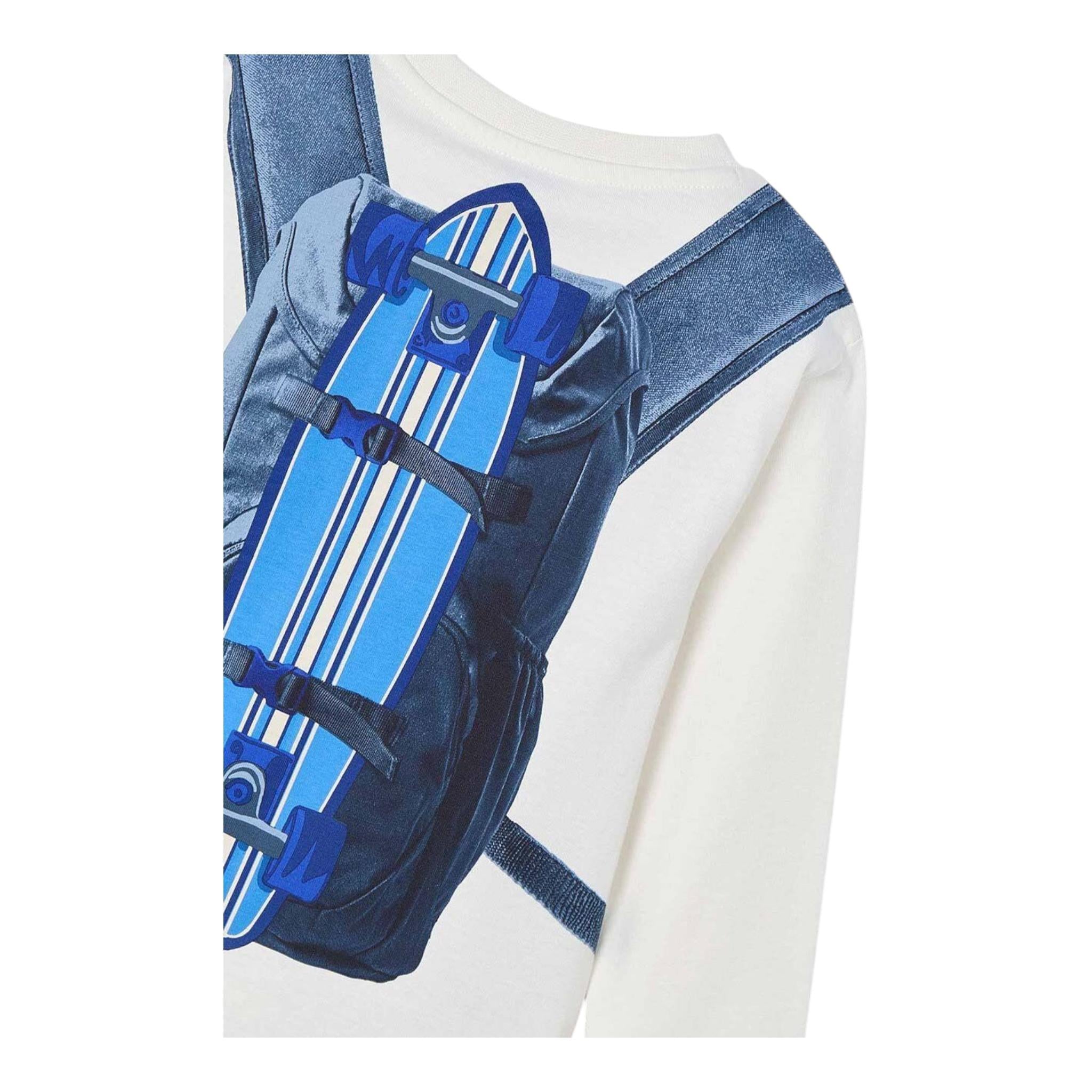 MAYORAL shirt girocollo tinta unita con stampa Panna per Bambino 4049 PANNA MAYORAL 