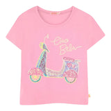 Billieblush T-Shirt Tinta Unita con Stampa Paillettes per Neonata U20950X ROSA BillIEBLUSH 