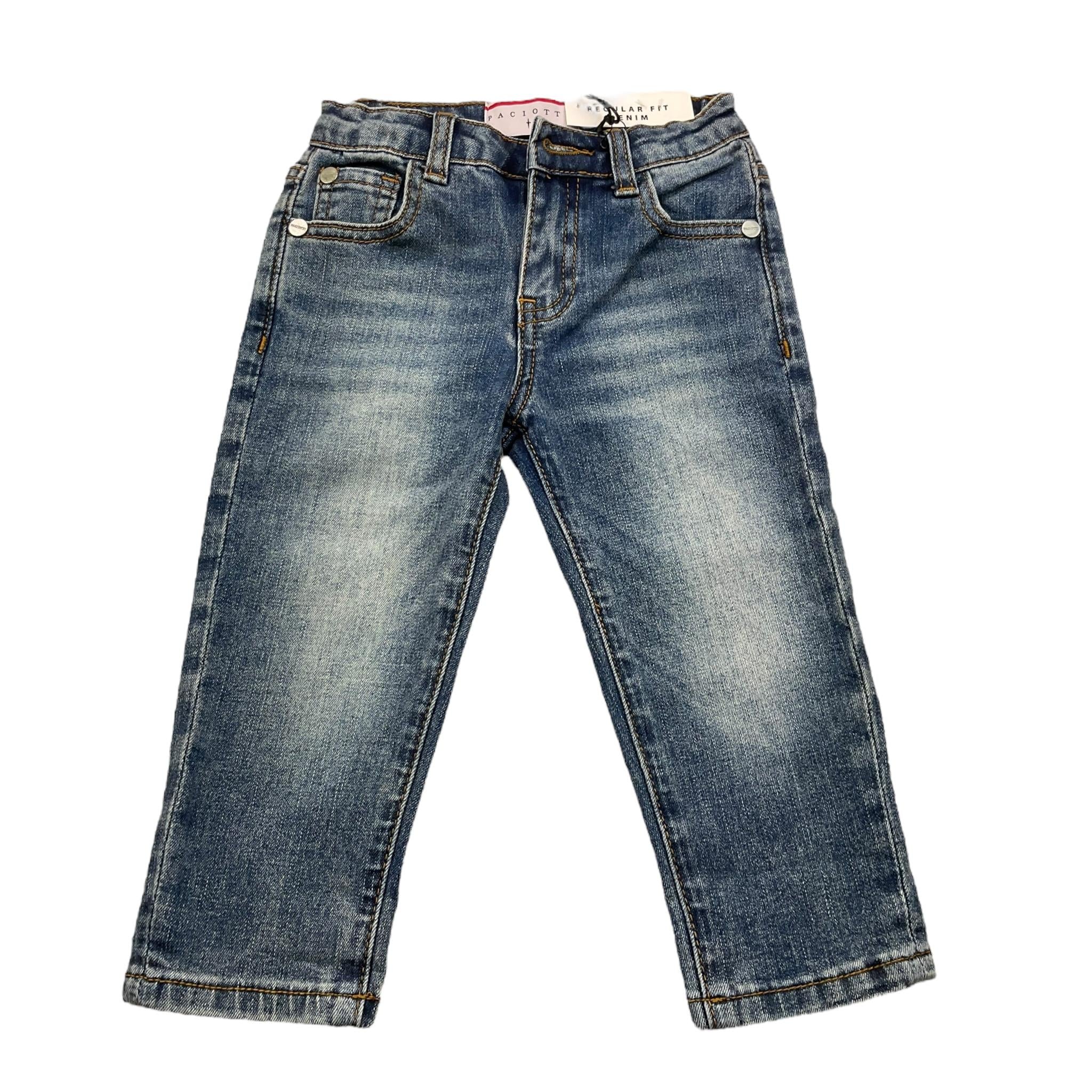 CESARE PACIOTTI jeans tinta unita con girovita regolabile Azzurro per Neonato PTP5366BX AZZURRO CESARE PACIOTTI 