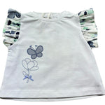 Minibanda T-Shirt Girocollo Tinta Unita con Stampa per Neonata 3B78 BIANCO MINIBANDA 