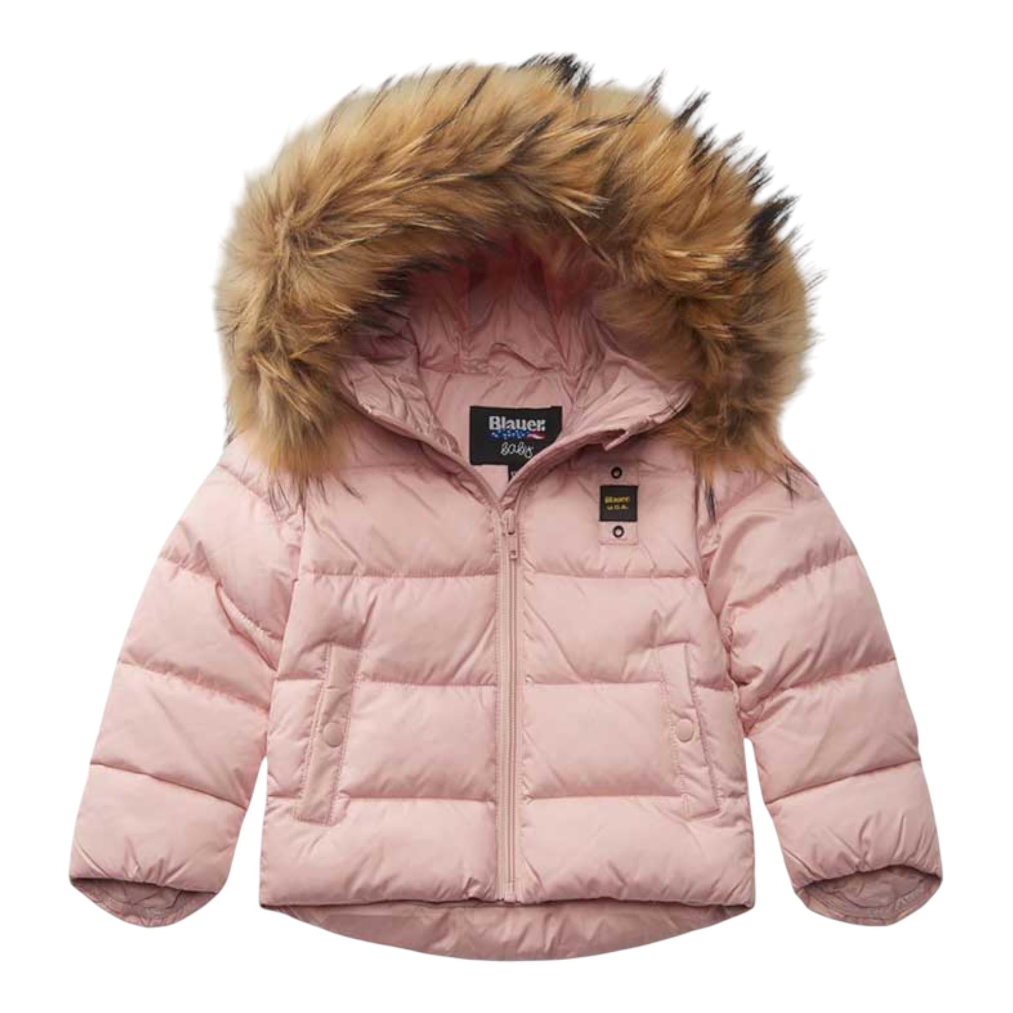 BLAUER giubbino tinta unita con zip e cappuccio Rosa per Neonata 24WBBXC02550F ROSA BLAUER 