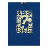 Guess T-Shirt Tinta Unita con Stampa per Neonato N3GI00K8HM0 BLU GUESS 