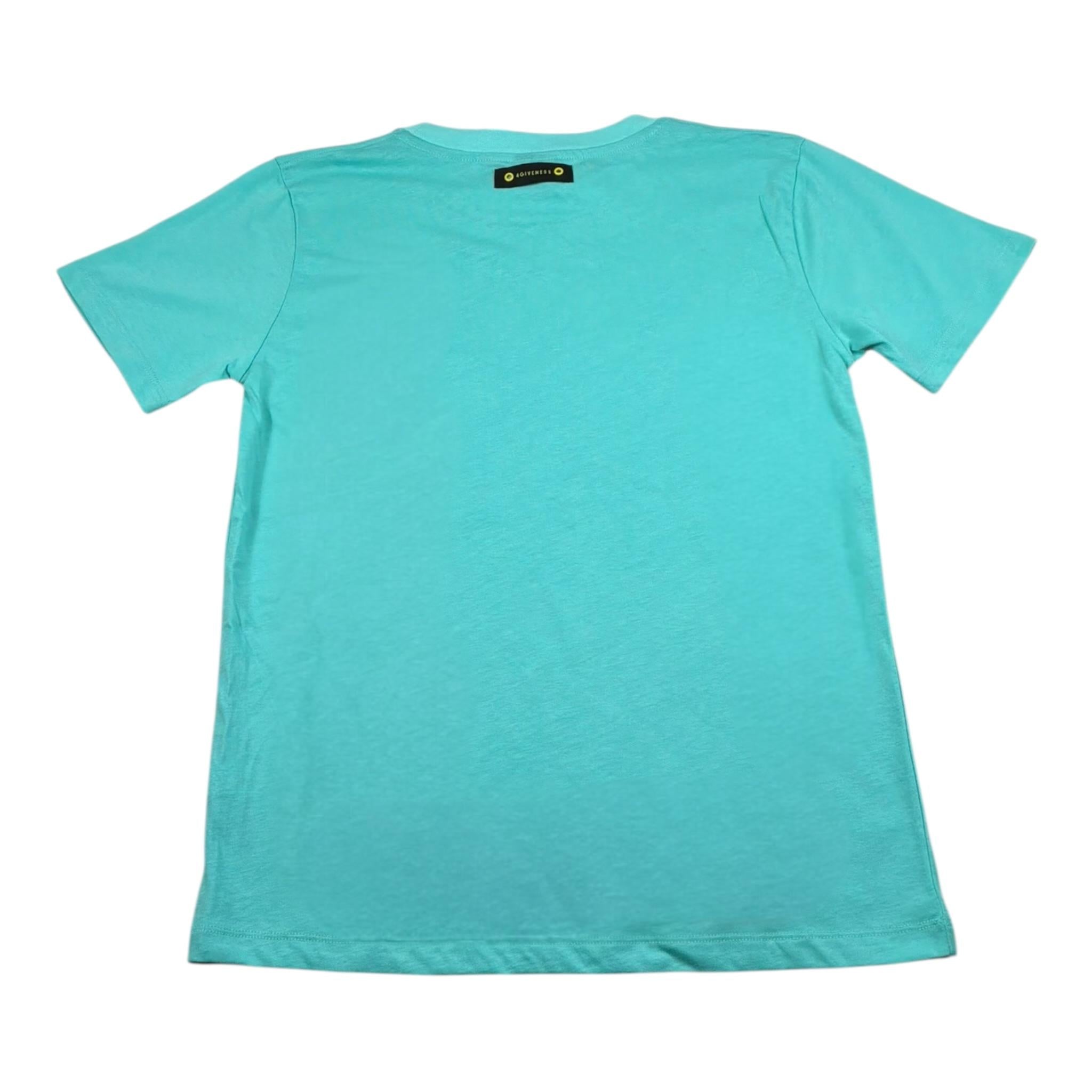 4Giveness T-Shirt Tinta Unita Girocollo per Bambina FGC4077 VERDE ACQUA 4GIVENESS 