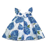 Magil Abito Girmanica Tinta Unita con Fantasia Fiori per Neonata BN20114 BIANCO MAGIL 