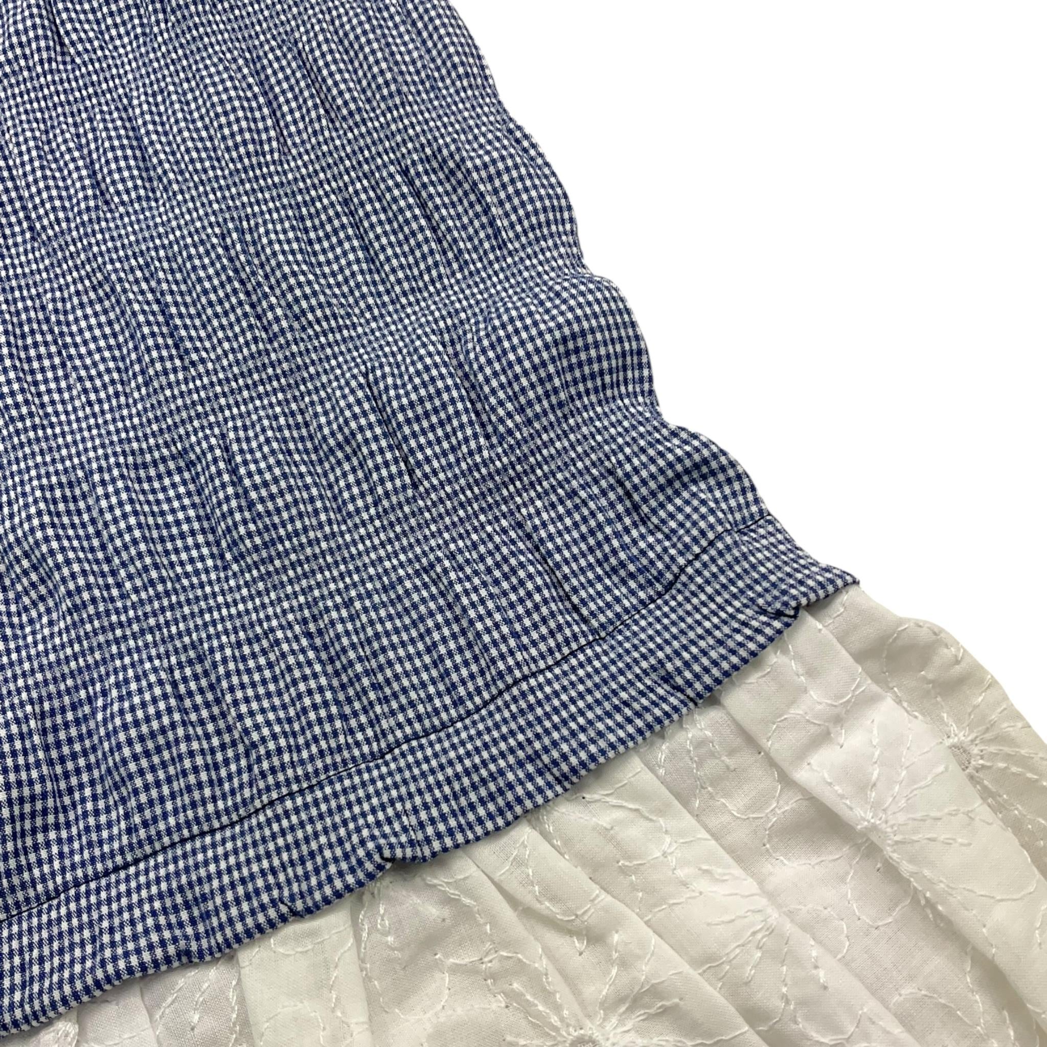 La Stupenderia Pantalone Modello A Palazzo Tinta Unita con Microfantasia per Bambina TCPN62 AZZURRO LA STUPENDERIA 