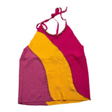 J'Aime' Multicolor Tricolor Knit Top For Girls